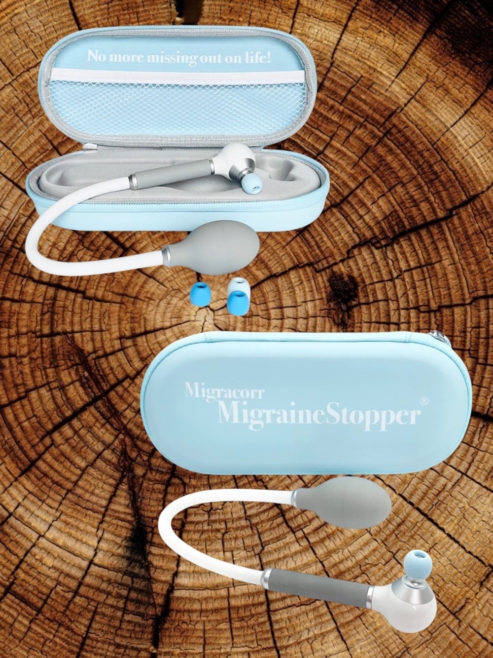 Migracorr MigraineStopper Headache Relief Device in Light Blue